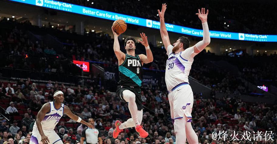 杨瀚森4分阿夫迪亚33+8+9 开拓者大胜爵士 杨瀚森4分阿夫迪亚33+8+9 开拓者大胜爵士